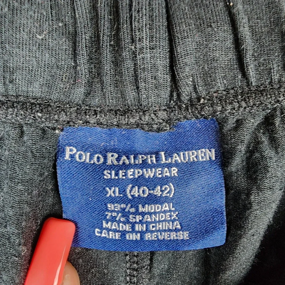 Polo Ralph Lauren Shorts Mens XL Sleepwear Black Modal Spandex Knit EUC